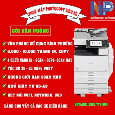 THUÊ MÁY PHOTOCOPY GÓI TIÊU CHUẨN IN TRẮNG ĐEN