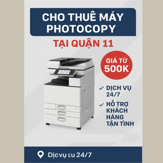 Cho thuê máy photocopy tại Quận 11