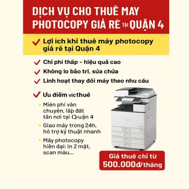 Cho thuê máy photocopy tại Quận 4