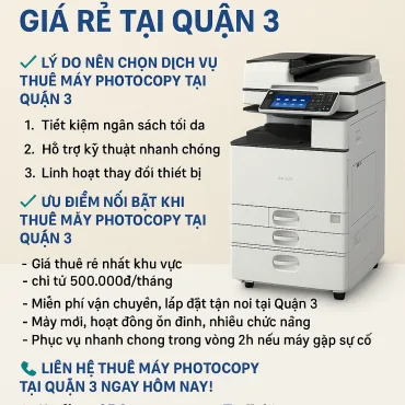 Cho thu&ecirc; m&aacute;y photocopy tại Quận 3