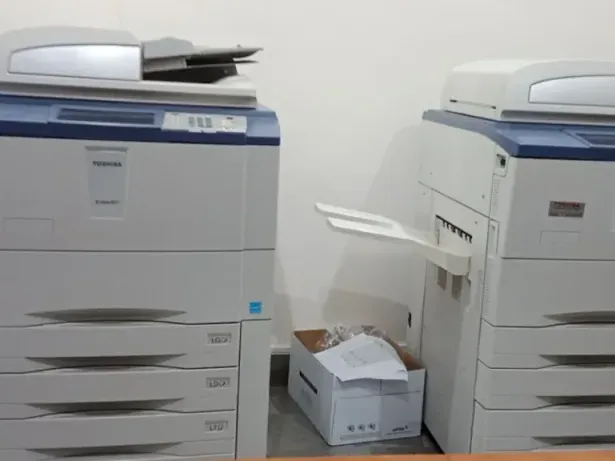 Hai m&aacute;y photocopy Toshiba c&ocirc;ng suất lớn của Nguy&ecirc;n Ph&aacute;t đ&atilde; lắp đặt tại văn ph&ograve;ng kh&aacute;ch h&agrave;ng